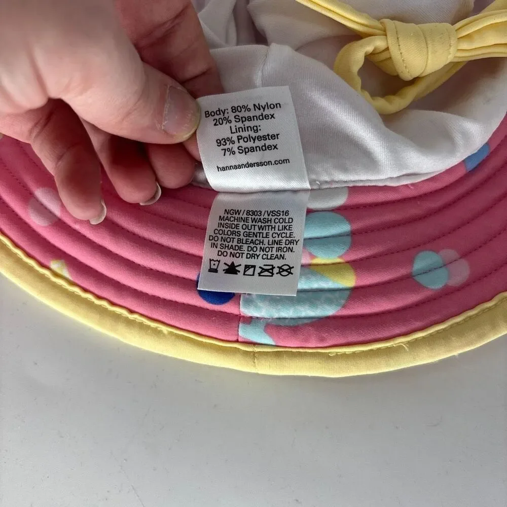Hanna andersson geometric ice cream cones pink baby sun hat